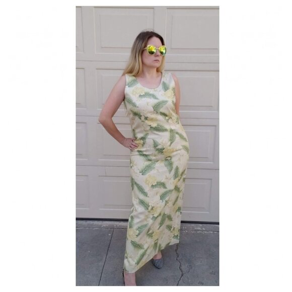 Vintage Silk Tommy Bahama Maxi Dress - Picture 3 of 7